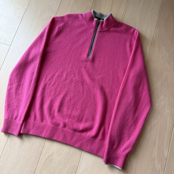 Greyson 1/4 Zip Pullover M Pink Wool Golf Sportswear Lightweight Outerwear - Picture 10 of 10